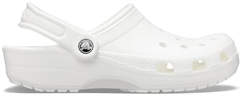 Crocs Unisex-Adult Classic Clogs, White, 11 Men/13 Women