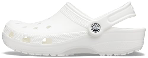 Crocs Unisex-Adult Classic Clogs, White, 11 Men/13 Women
