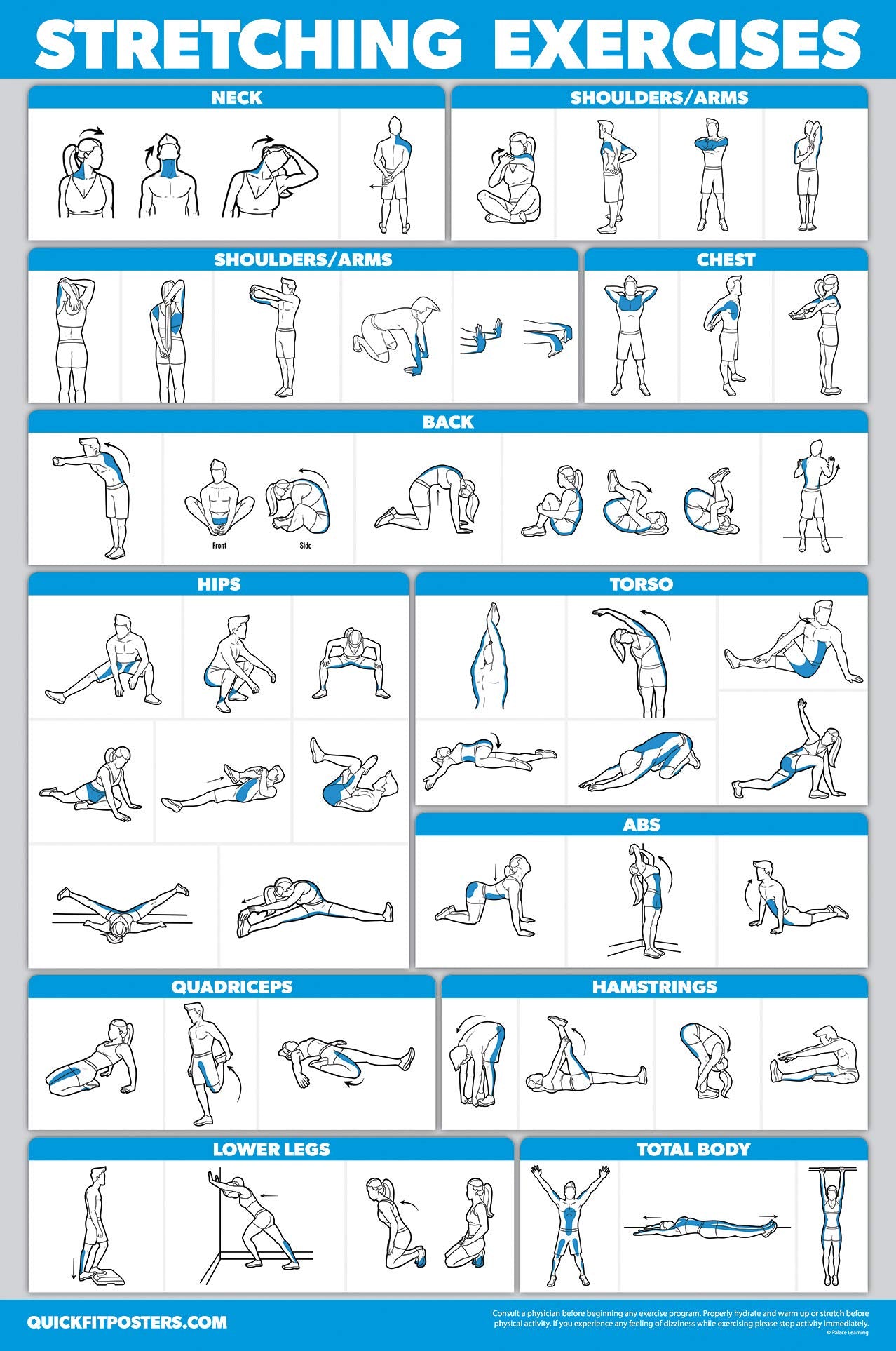 10 Pack - Exercise Workout Poster Set - Suspension Volume 1 & 2, Dumbbell, Kettlebell, Resistance Bands, Stretching, Bodyweight, Barbell, Yoga Poses, Exercise Ball (PAPER - NOT LAMINATED 18" x 24")