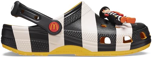 Crocs Unisex Adult McDonald's x Classic Clog, Black/White, 11 Men/13 Women