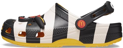 Crocs Unisex Adult McDonald's x Classic Clog, Black/White, 11 Men/13 Women