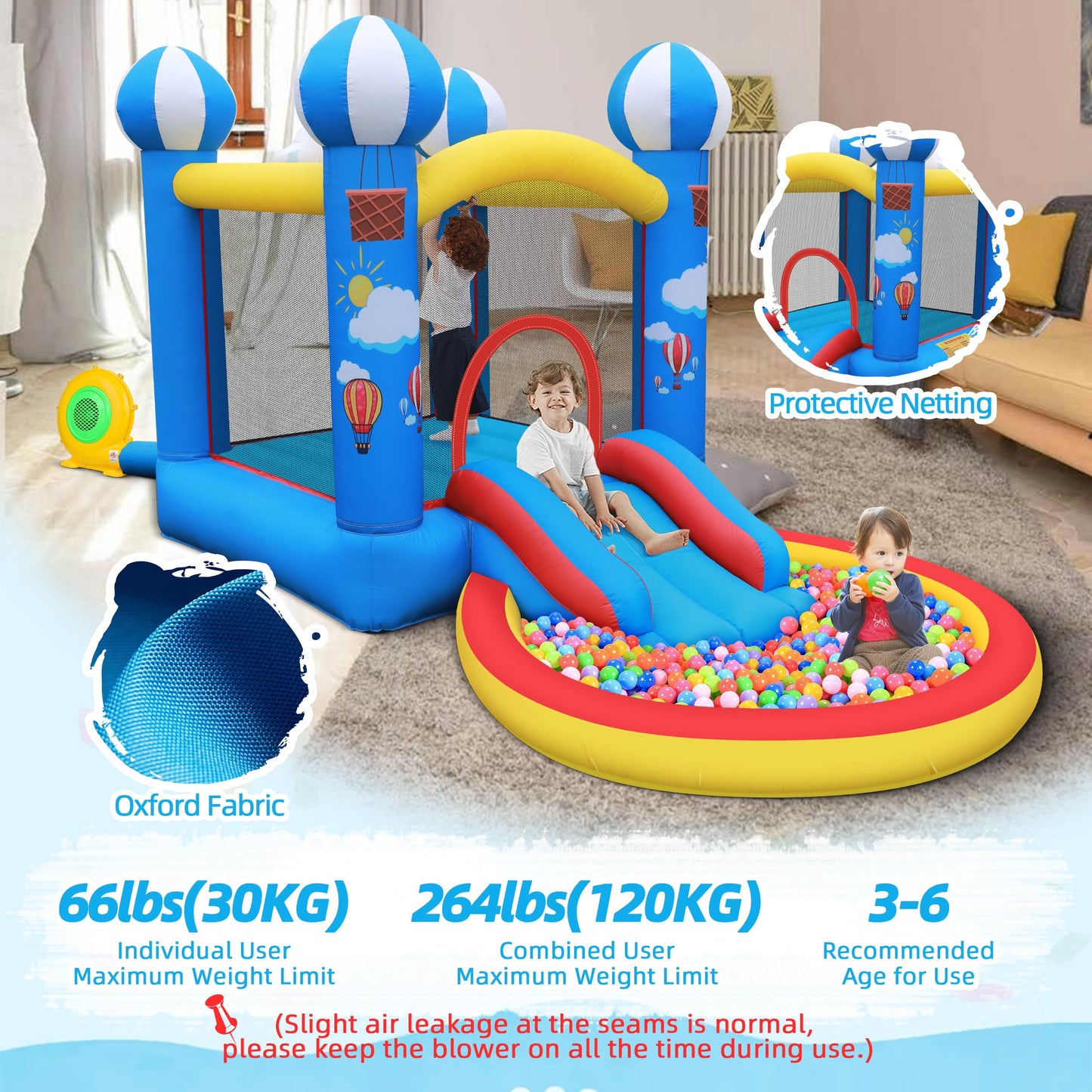 Culaluva Inflatable Bounce House: Jump Bouncer Castle Slide Combo