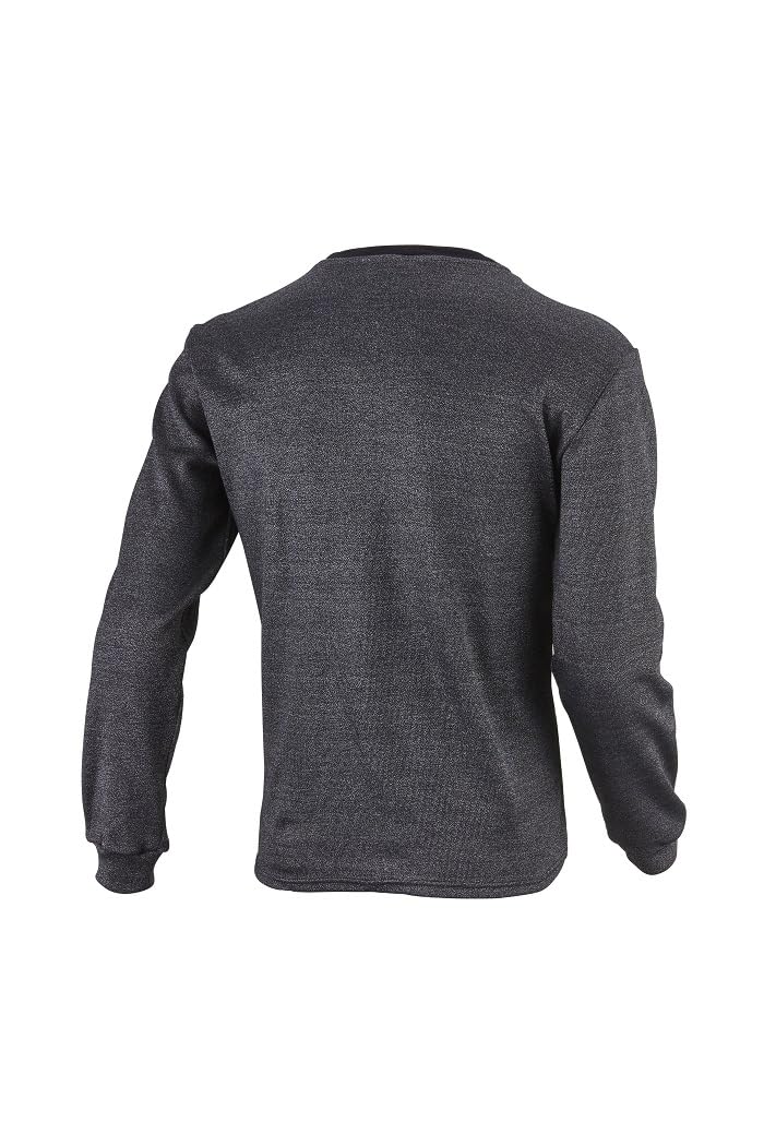 Grey lightweight Cut Resistant Level 5 Shirt with long sleeves, breathable knit fabric, and puncture resistance, made in Korea.