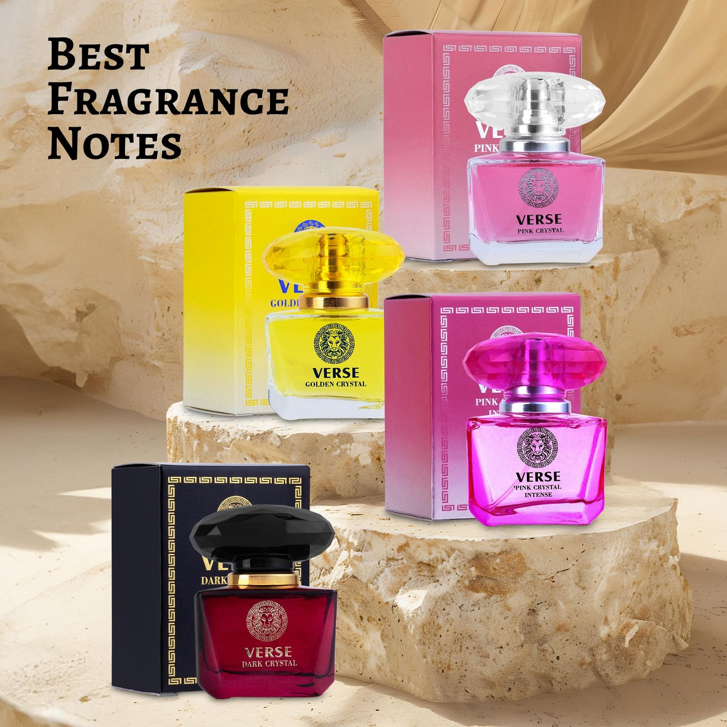 NovoGlow Verse 4-Piece Mini Fragrance Set for Women Light One - Refreshing Combinations of Floral, Fruity & Woody Scents -Ideal EDP Beauty Gift for Birthday, Anniversary Infinity Breeze