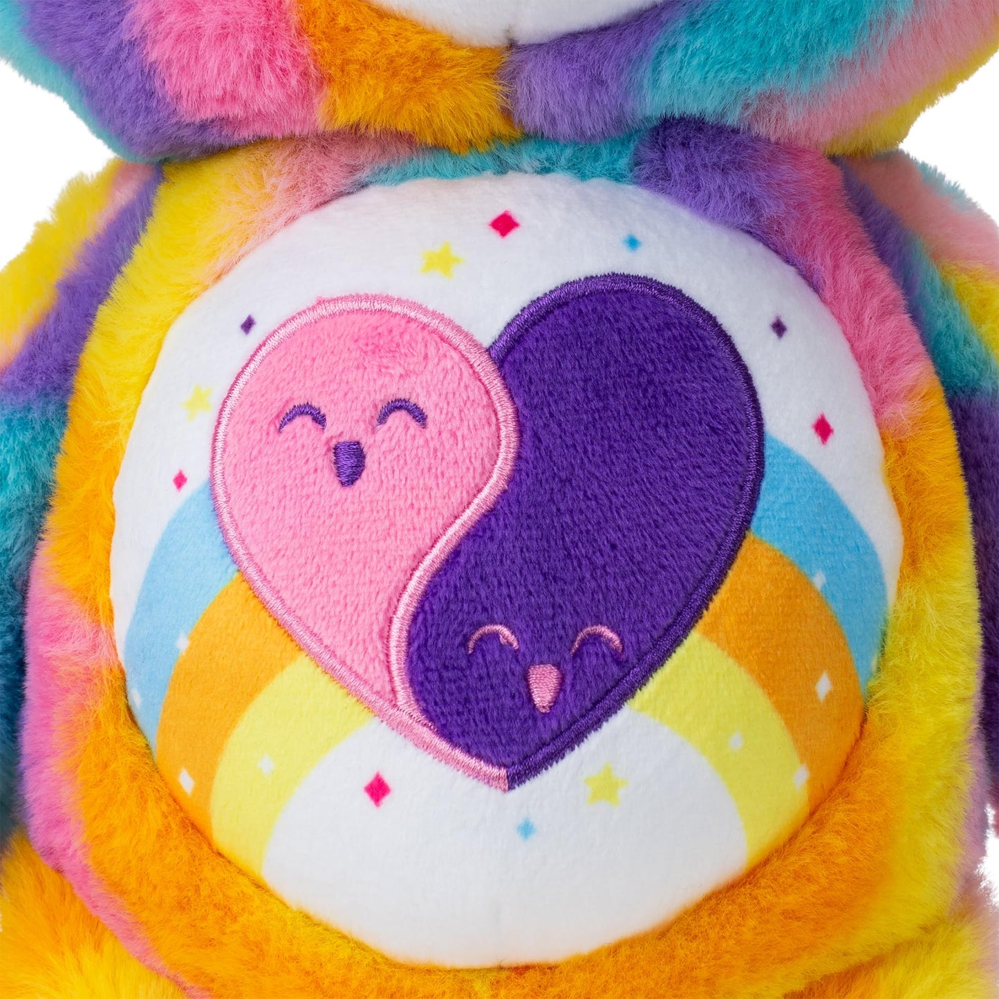Care Bears 14" Friends Forever Bear Plushie - Tie-Dye Multicolored Made from Recycled Materials! Soft and Huggable! – Good for Girls and Boys,Collectors,Ages 4+