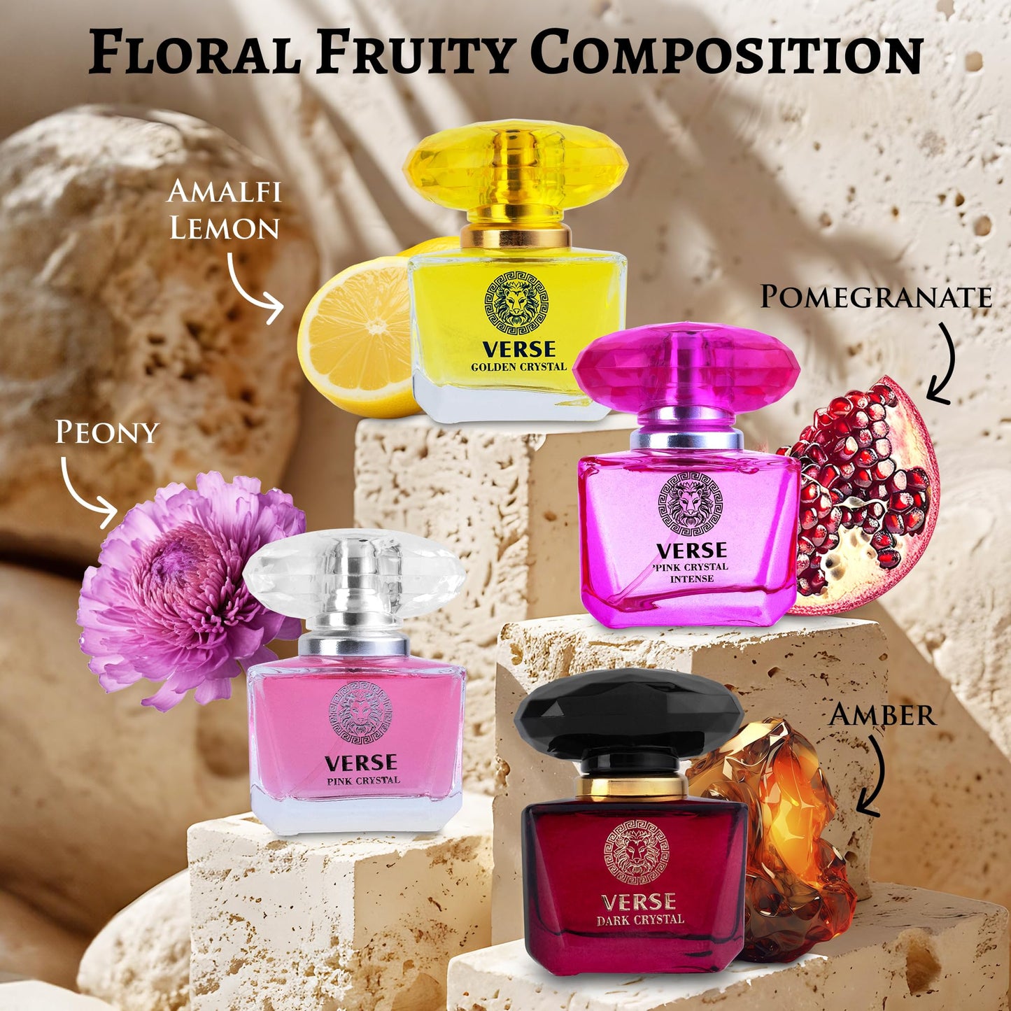 NovoGlow Verse 4-Piece Mini Fragrance Set for Women Light One - Refreshing Combinations of Floral, Fruity & Woody Scents -Ideal EDP Beauty Gift for Birthday, Anniversary Infinity Breeze
