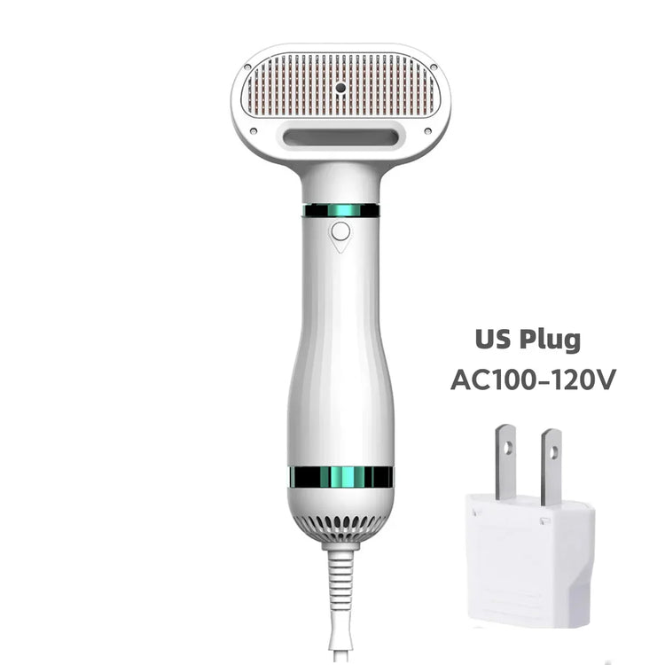 White handheld garment steamer with US plug, AC100-120V, modern ergonomic design.
