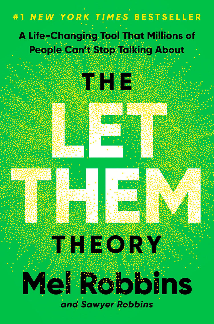 The Let Them Theory book by Mel Robbins and Sawyer Robbins hardcover celadon cover motivational bestseller