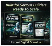 AI business guide books and digital devices on a futuristic background, digital download