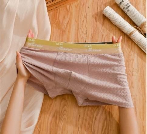 Light pink ribbed men&