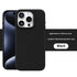 Black leather flannel phone case for iPhone series, slim fit, modern protective cover