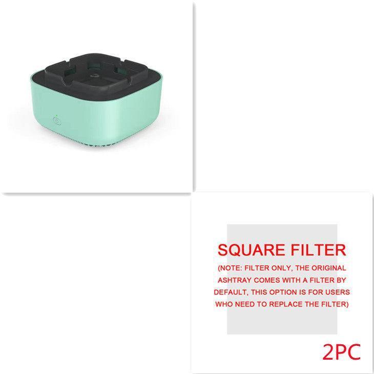 Square mint green and black tech accessory filter replacement for air purifier, 2-piece set