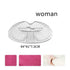 Pink ergonomic cushion for women, soft memory foam material, seat pillow, 44x41x7.5cm.