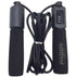 Black foam grip jump rope with digital counter and adjustable cable, fitness accessory