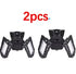 Two adjustable black LED garage ceiling lights with three foldable panels, modern design