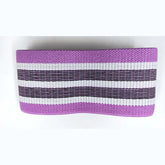 Purple and white striped elastic fabric band, thick material, modern sporty style