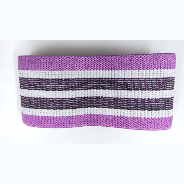 Purple and white striped elastic fabric band, thick material, modern sporty style