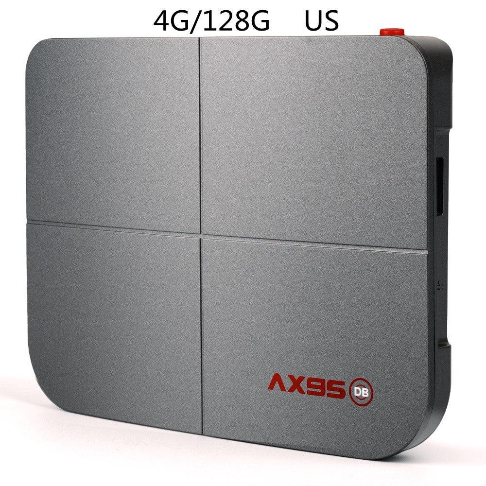 Gray rectangular electronic device with rounded edges, minimalistic design, red accent button