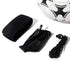 Black adjustable neoprene strap, synthetic leather pouch, and elastic cord with soccer ball