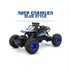 Blue and black off-road RC rock crawler car with rugged tires and sporty design