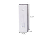 Boxed toilet brush with white packaging, minimalist design, and size dimensions displayed.