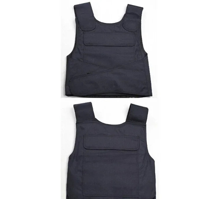 Black utility vest with wide shoulder straps, durable fabric, modern streetwear fit