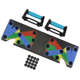 Multicolor push up board set with cushioned handles for adjustable home workout and strength training