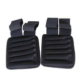 Black padded mesh wrist straps with adjustable Velcro, ergonomic and durable design