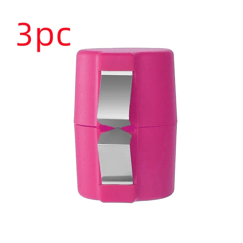 Pink plastic and metal handheld gadget, compact design, 3-piece pack
