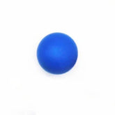 Solid blue round ball with matte finish on white background