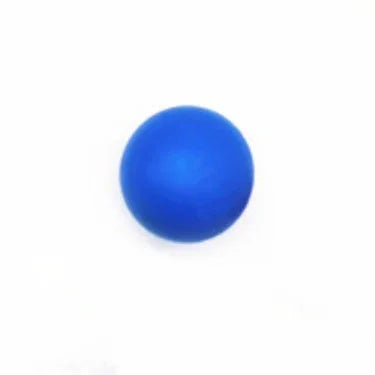 Solid blue round ball with matte finish on white background