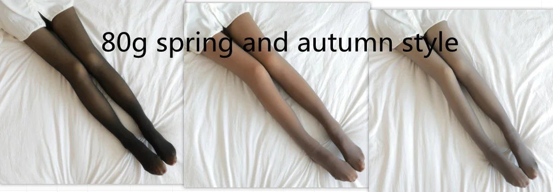 Sheer black, brown, and nude tights for spring and autumn, lightweight and fitted style