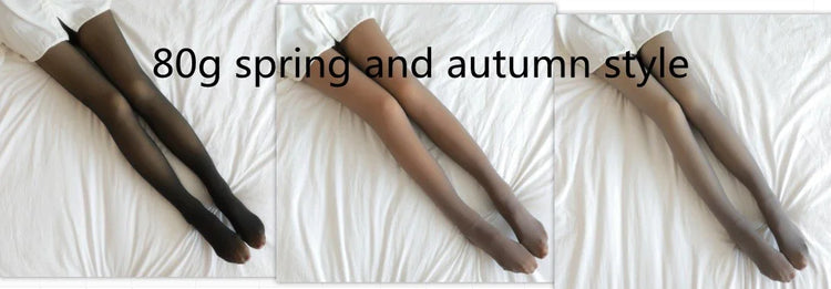 Sheer black, brown, and nude tights for spring and autumn, lightweight and fitted style