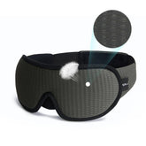 Dark gray textured sleep mask with ergonomic fit and soft, breathable fabric