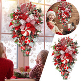 Festive Upside Down Christmas Tree - Door and Wall Hanging Decoration