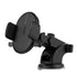 Black adjustable car phone holder with suction cup mount, sleek minimalist design