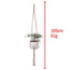 Natural rope macrame plant hanger with white ceramic pot, 105cm long, minimalist style