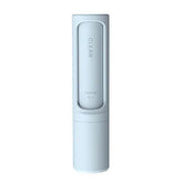 Minimalist white plastic container with clean labeling and smooth cylindrical shape