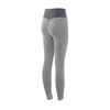 Black and white geometric pattern leggings with high waist, slim fit, stretch fabric