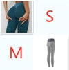 Teal and gray textured leggings with high waist, snug fit, and geometric pattern for active wear