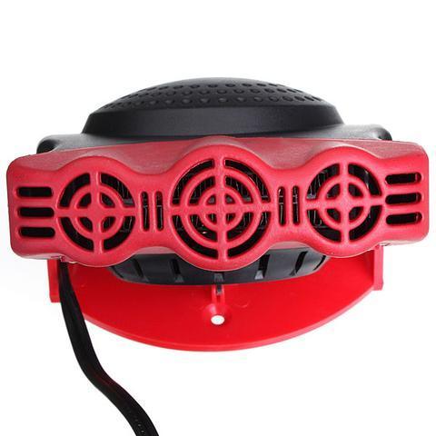 Red and black plastic streetwear accessory with futuristic vented design, wearable tech style