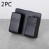 Black wall-mounted holder for tech accessories, modern minimalist design, plastic material.