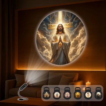 USB Christian Projection Light with 6 Faith-Inspired Patterns