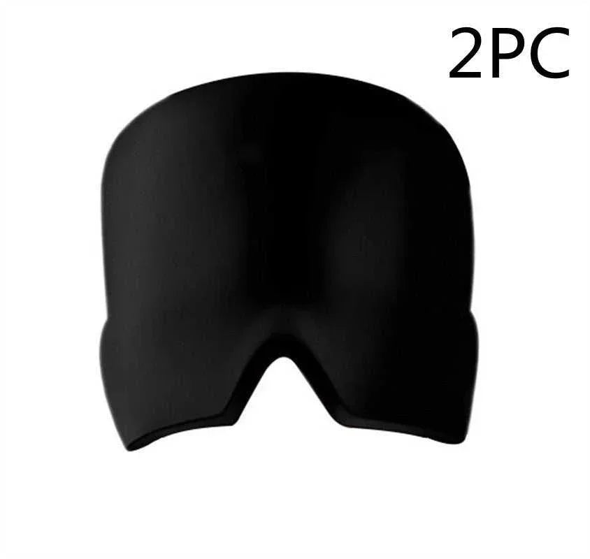 Black matte face mask, ergonomic fit, smooth finish, modern streetwear accessory, 2 piece set