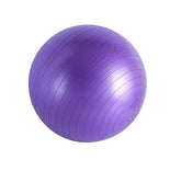 Purple exercise ball with textured, anti-slip surface for fitness and yoga