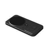 Sleek black tech accessory with digital display, minimalist rectangular design, matte finish