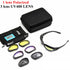 Black sport sunglasses with interchangeable polarized and UV400 lenses, hard case, and pouch