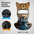 Leopard print balaclava with realistic animal face, ice silk and thermal velvet fabric, full face coverage, all-season cycling mask.