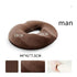 Brown donut-shaped memory foam cushion, soft material, ergonomic design, round fit