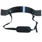 Black arm blaster with adjustable nylon strap and padded support, modern fitness accessory